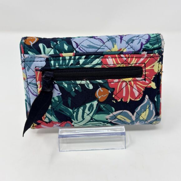 Vera Bradley RFID Riley Compact Wallet Happy Blooms Floral Discontinued Print - Picture 2 of 16